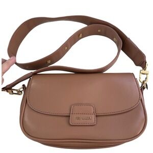 Ted Baker London Rory Butterscotch Vegan Leather Crossbody Bag Studded Strap